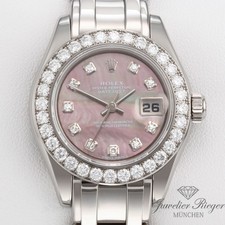 Rolex Pearlmaster 29 80299 Weissgold 750 Perlmutt Diamanten Automatik Lady