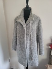 H&M Mantel Grau meliert Gr 36 mit Wolle