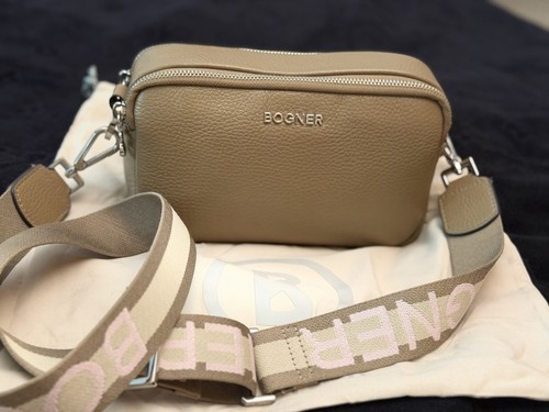 Bogner leder tasche beige - leder,