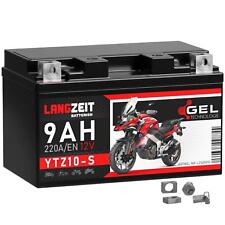 Langzeit YTZ10-S GEL Motorradbatterie 12V 9Ah YTZ10S CTZ10-S 50901 GTZ10-S 50922