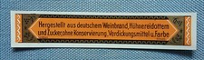 altes Flaschenetikett