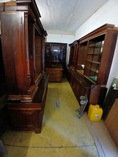 Ladeneinrichtung antik Nuss Gründerzeit. Herrenausstatter Gastro Restaurant 7,2m