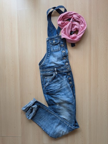 Latzhose jeans tolle waschung - latzhose,