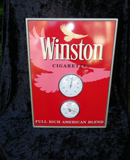 Altes Werbeschild Winston Zigaretten Cigarettes Werbung Thermometer