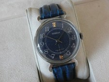 Pobeda Zim Herrenuhr - kleine Sekunde - Handaufzug - blaues ZB - selten CCCP
