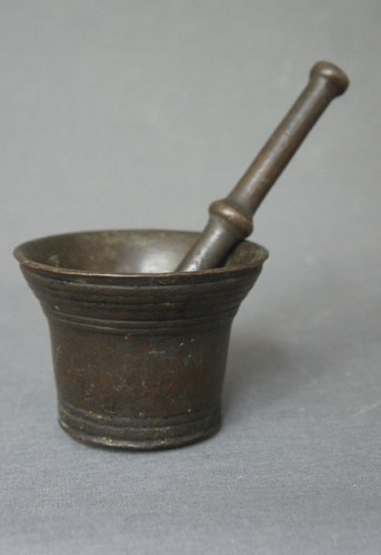 Mörser antik messing bronze - mörser,