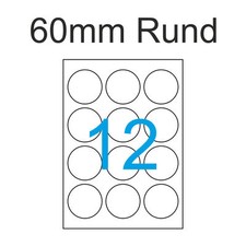 600 Etiketten rund 60x60 mm 50