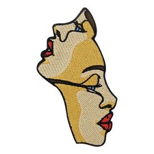 Line Art Gesichter Patch |