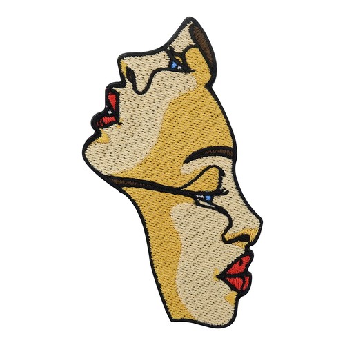 Line art gesichter patch - art, |