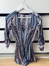 H&M Kurze Blaue Jumpsuit Mit