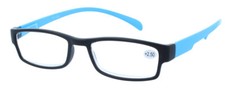 Lesebrille LONG ISLAND Schwarz-Hellblau unterschiedliche Werte R/L 0,00 bis 3,50