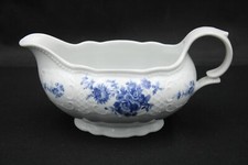 Seltmann Weiden Wien weiß / blaue Rose Sauciere Soßenschüssel aus Porzellan