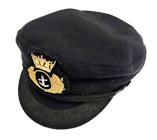 Seltene Mütze & Abzeichen Handelsmarine Kapitän Cabby Seeleute Royal Navy Imper Marine
