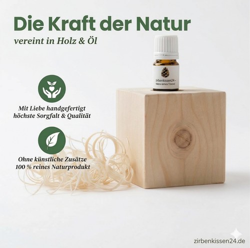 Zirbenholz würfel set - zirbenholz, 10