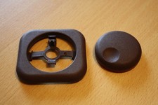 Busch & Jäger LX Dimmer Blende Dimmerabdeckung mit Knopf in rotbraun mahagoni