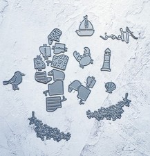 Meer & Strandkörbe Stanzschablonen Original Charlie & Paulchen *neuwertig*