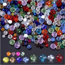 Damen Glasperlen Bastelset Schmuck DIY 12 Farben 8mm 6mm 4mm 1000 Stück