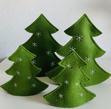 Weihnachten Tanne Filz  Dekoration  4 Stück ✨✨? Grün  Filzstoff