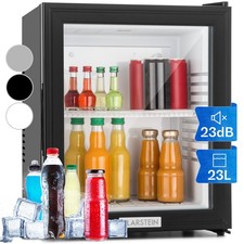 Lautlos 0dB Mini Bar Kühl Schrank Kuehlschrank Hotel Gastro Party Glas Tür NEU