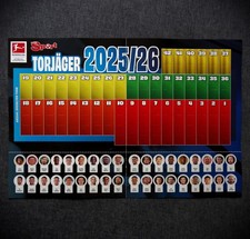 Torjäger Bundesliga Stecktabelle 2025/26 - Größe 42 cm x 28 cm - A3 # 