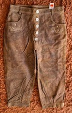 Kniebundhose Alpenländer Trachtenlederhose Trachtenhose Wildleder braun NEU 40