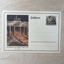Ganzsache Postkarte 1933