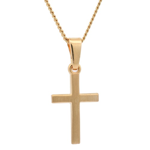 Vergoldete halskette kreuz mit - vergoldete,