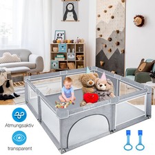 Baby Laufstall Laufgitter Kinderzaun Krabbelgitter Kinder Spielstall 200x180cm