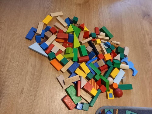 üb 100 holz bauklötze - üb., bunt/