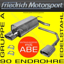 FRIEDRICH MOTORSPORT DUPLEX EDELSTAHL AUSPUFF FÜR PEUGEOT 107