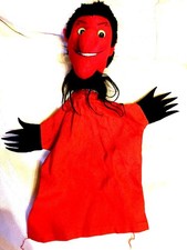 1 alte Handpuppe Roter Teufel
