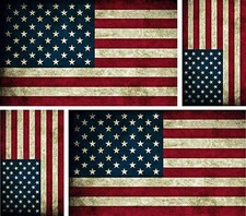 4 x Sticker Aufkleber Flagge USA Vintage Auto Motorrad Amerikanischer Biker