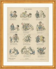 Das gute Fränzchen Reinicke Friseur Brief Münchener Bilderbogen 853 Gerahmt