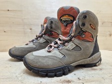 MEINDL DAMEN WANDERSCHUHE TREKKING SCHNÜR-STIEFEL BOOTS GR:36 UK:3.5 BRAUN/BEIGE