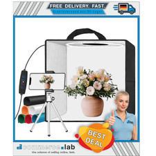 EMART Fotostudio Lichtbox, 30x30x30 cm Fotobox zum Fotografieren, Foto Studio...