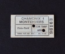 Altes Zugticket CHAMONIX