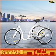 26" Dreirad Für Erwachsene Fahrrad 3 Rad Fahrrad Mit Einkaufskorb Lastenfahrrad