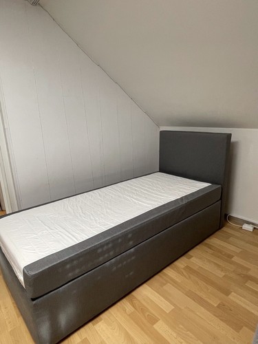 Boxspringbett 200 grau - boxspringbett,