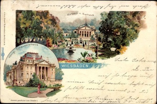 Litho wiesbaden hessen - wiesbaden,