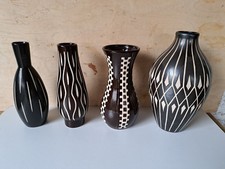 4 Keramikvasen VEB Lausitzer