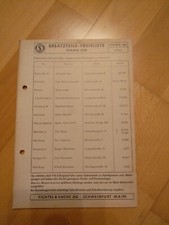 Sachs 452.65 Stamo 280 Motor Ersatzteile-Preisliste Ersatzteilliste