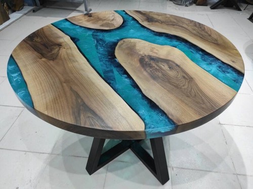 Türkis epoxidharz couchtisch - türkis,