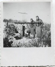 Z1163 Foto WH Soldaten Funkgerät Funker Nachrichtentrupp Funk Antenne