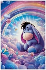2x Gäste Handtuch Winnie Pooh Eeyore I-Aah Regenbogen 40 x 60cm NEU