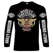 Harley Davidson, Herren Langarmshirt, 100% Baumwolle