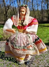 Trachten Puppe aus Griechenland ca. 21 cm handbemalt alt Souvenir Sammler
