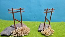 5 Stück Telegraphenmast Doppel Strommast Telefonmast Telegrafenmasten H0 1:87