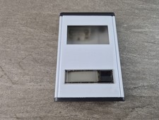 Klingeltaster 1 Familienhaus Aluminium weiß Gehäuse und Hausnummer Beleuchtung