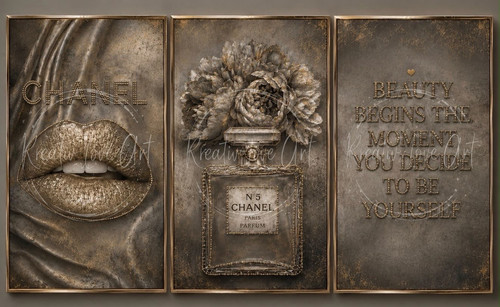 Chanel wandbild 3 teilig - n°5,