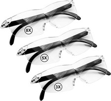 300% 500%  800% Vergrößerungsbrille Lupenbrille Für Brillenträger Leselup 3 Stüc